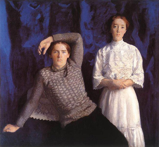 Karoly Ferenczy Double Portrait oil painting image